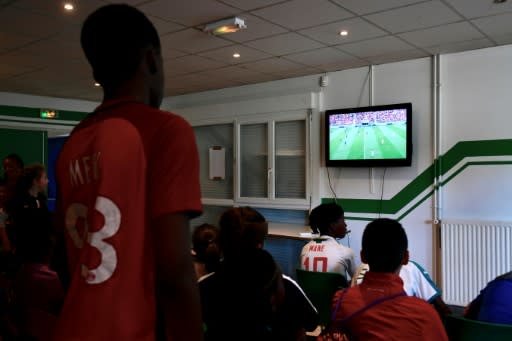 Young members of the Bondy football club have been watching France, and Kylian Mbappe, play in the World Cup