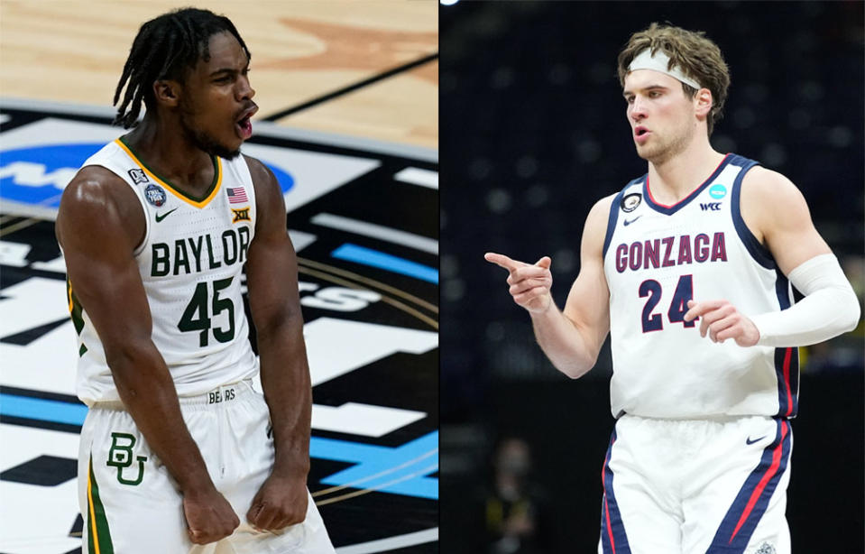 Baylor and Gonzaga will meet in the NCAA men's tournament national title game on Monday. (AP/Getty)