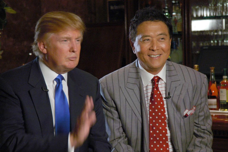 Donald Trump with Robert Kiyosaki at Trump Tower, NYC on October 12, 2006. <em>Photo: Matt Carasella/PatrickMcMullan.com via Getty</em>