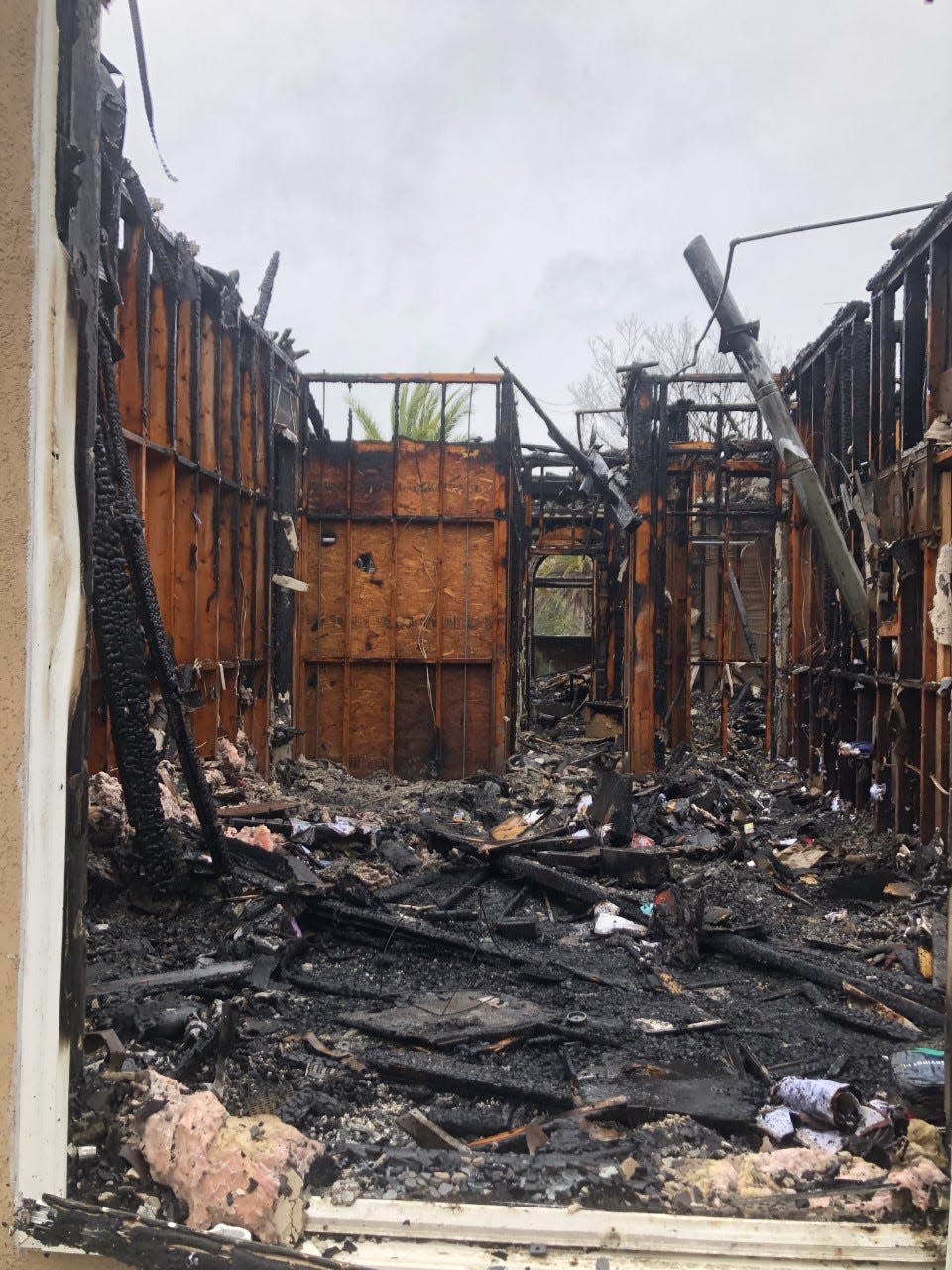 The inside of Fred Robbins' home after a fire Tuesday, Jan. 25, 2022.