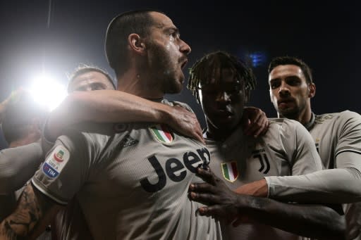 Back home: Defender Leonardo Bonucci (L) spent an unhappy season at AC Milan