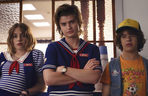 Stranger Things 3': Joe Keery and Maya Hawke on Steve, Robin and Dustin's  'Slapstick' Starcourt Mall Adventure (Video)