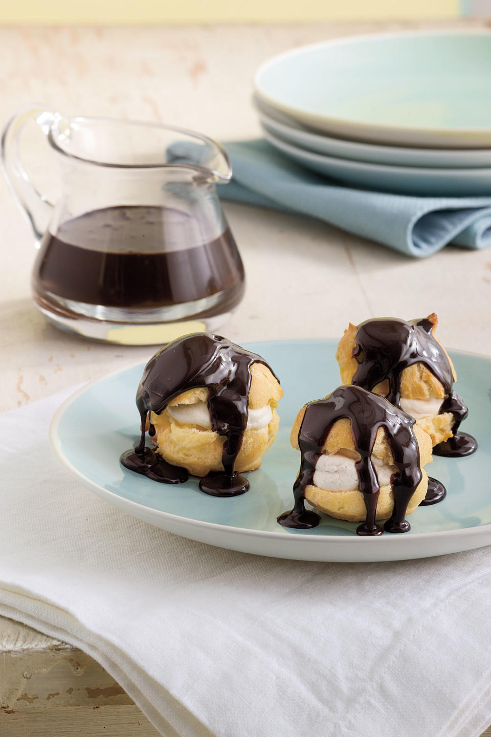 Profiteroles with Coffee Whipped Cream