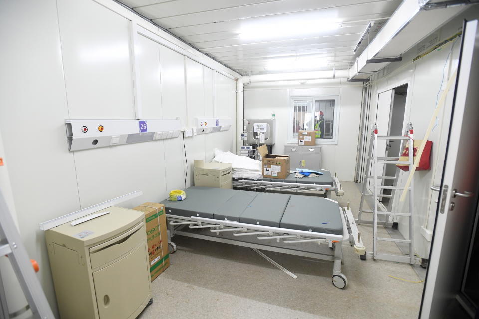 A patients' room in Huoshenshan Hospital in Wuhan, Hubei Province, China.
