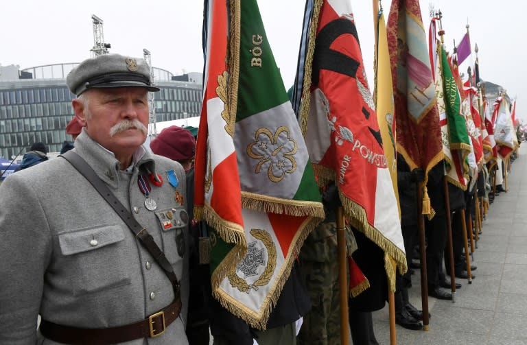 Some donned historic uniforms for centenary events