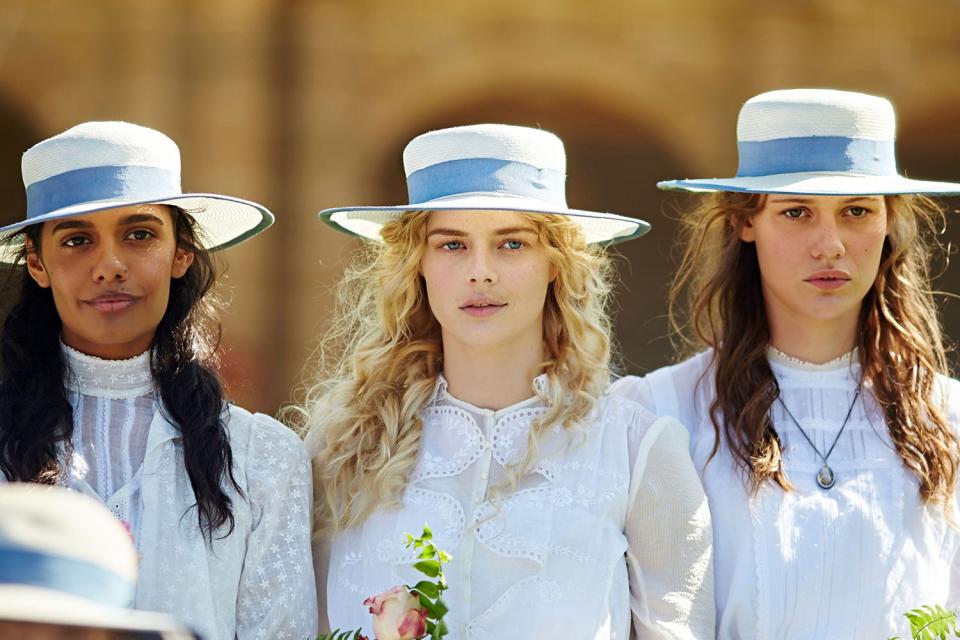 BBC2: Marion Quade (MADELEINE MADDEN), Irma Leopold (SAMARA WEAVING), Miranda Reid (LILY SULLIVAN) (BBC/Fremantle Media/Narelle Portanier)