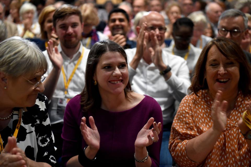 Liberal Democrat leader Jo Swinson reacts following Sunday's vote to rescind Article 50: Finnbarr Webster/Getty Images