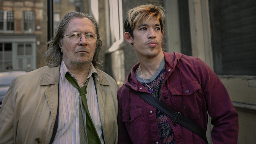  Gary Oldman and Christopher Chung in 'Slow Horses'. 