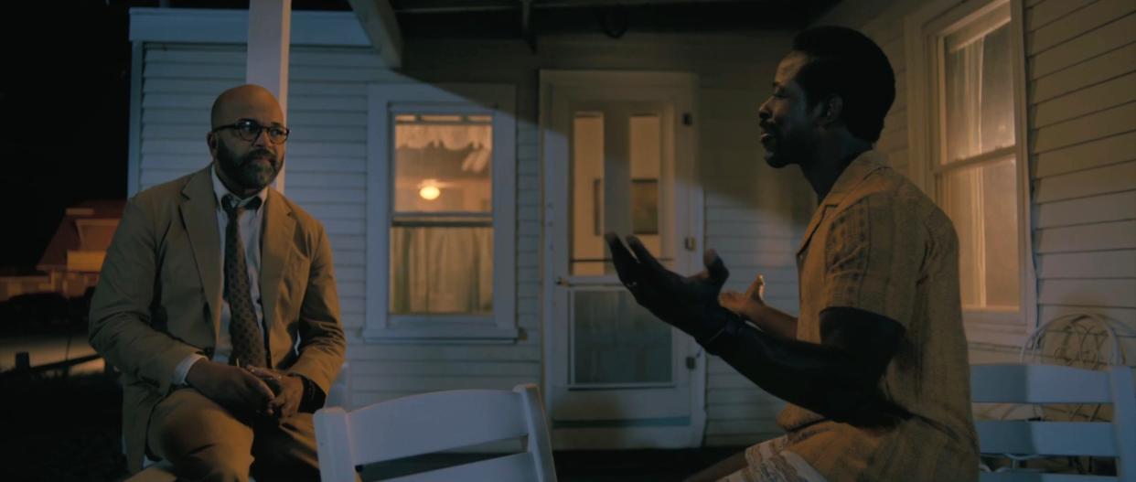 Jeffrey Wright, left, and Sterling K. Brown in Cord Jefferson's family drama "American Fiction."