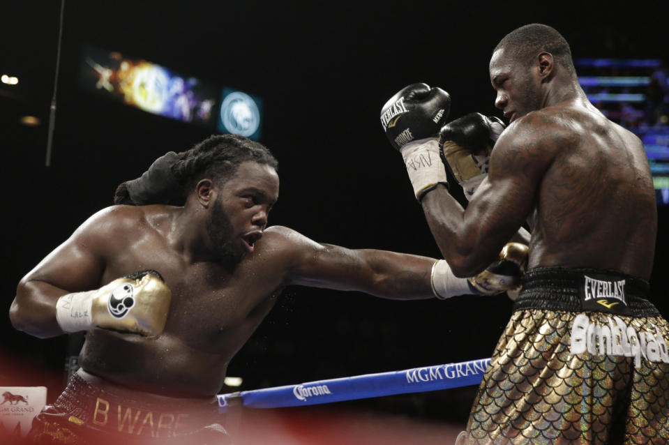 Bermane Stiverne fought Deontay Wilder on Jan. 17, 2015. (AP)