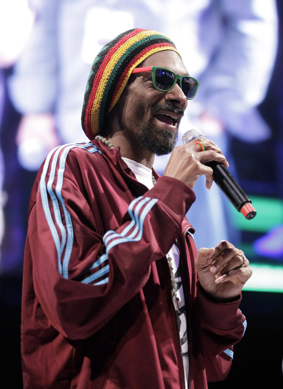 Rapper Snoop Dogg introduces Namco Bandai Games' video game Tekken Tag Tournament 2 at E3 2012 in Los Angeles, Tuesday, June 5, 2012. (AP Photo/Jae C. Hong)