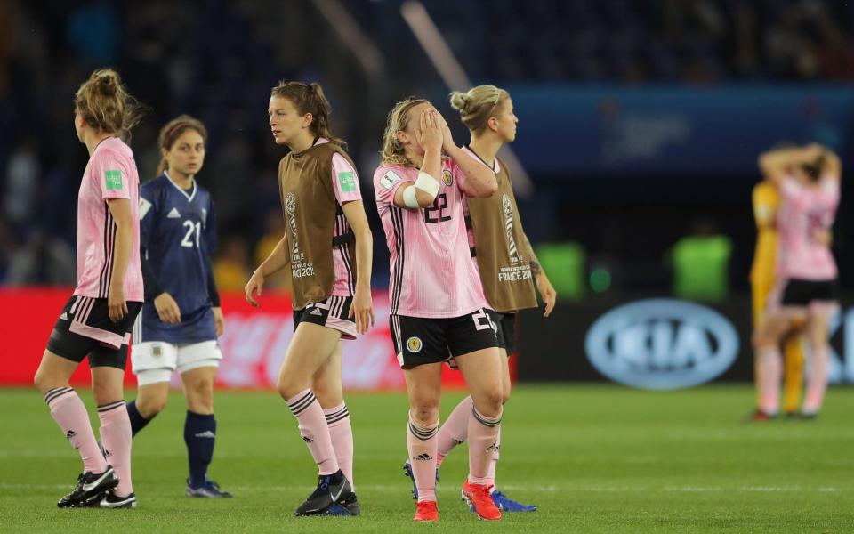 Scotland were minutes away from reaching the knockout stages of a World Cup for the first time ever before the goalkeeper stood a full inch off her line and VAR awarded a penalty to hand Argentina the equaliser. - FIFA