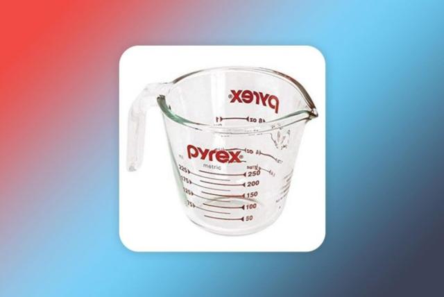  Pyrex 2 Piece Glass Measuring Cup Set, Includes 1-Cup