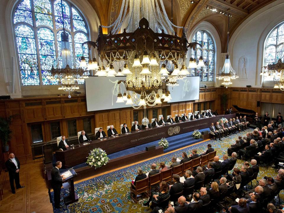 Disputes when states terminate treaty commitments are heard at the International Court of Justice in The Hague: Reuters