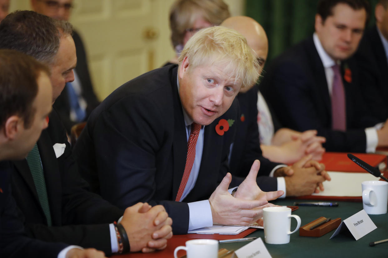 Prime Minister Boris Johnson holds a Cabinet meeting in Downing Street, London.