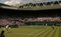 <p>The real thing: Centre Court at SW19 </p>