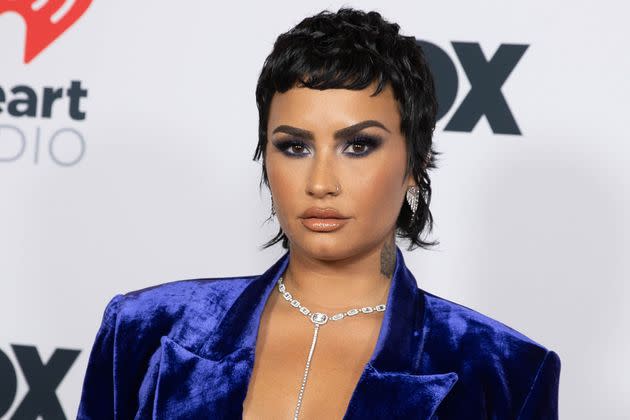 Demi Lovato is seen arriving at the 2021 iHeartRadio Music Awards on May 27 in Los Angeles. (Photo: Emma McIntyre via Getty Images)