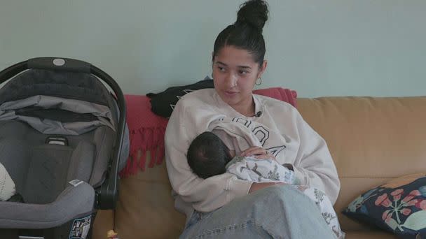 PHOTO: Ciera Wheeler, a new mom who lives on the Yakama Indian Reservation in Washington, is shown during an interview. (ABC News)