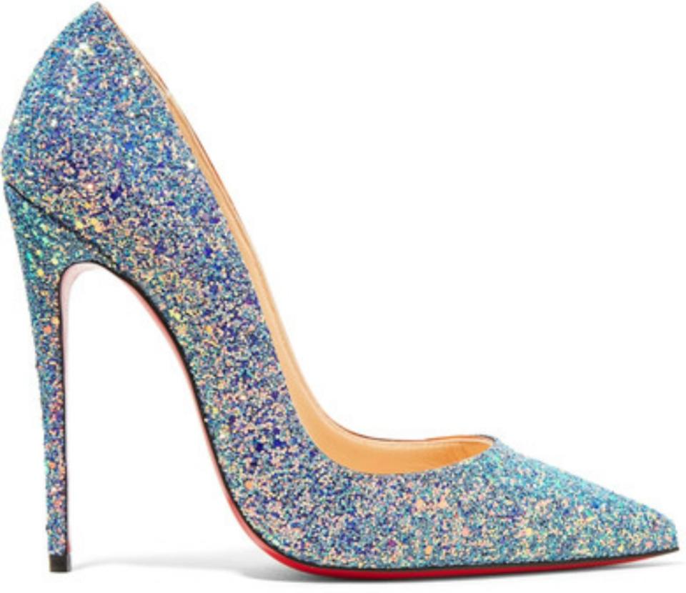 christian louboutin So Kate Dragonfly 120 glittered leather pumps