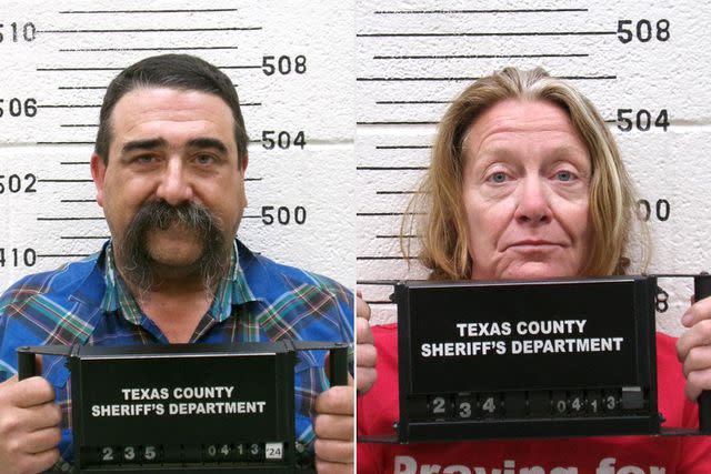 <p>Oklahoma State Bureau of Investigation/Facebook</p> Mugshots of two of the suspects in the disappearance of two Oklahoma women