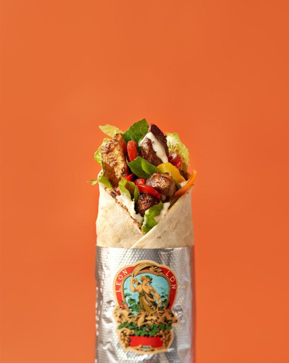 <p>The Jerk N Jam Chicken Wrap might not hit quite the same as their <a href="https://www.delish.com/uk/cooking/recipes/a33442390/halloumi-fries/" rel="nofollow noopener" target="_blank" data-ylk="slk:halloumi;elm:context_link;itc:0;sec:content-canvas" class="link ">halloumi</a> one, but we still wouldn’t turn it down.</p><p>The wrap mixes <a href="https://www.delish.com/uk/cooking/recipes/a40350826/jerk-chicken/" rel="nofollow noopener" target="_blank" data-ylk="slk:jerk chicken;elm:context_link;itc:0;sec:content-canvas" class="link ">jerk chicken</a>, apricot jam, pickled peppers, and garlic aioli. So, if you’re into jerk chicken, and enjoy throwing random-ish flavours together, then this could be your bag.</p><p>But, if you’re a traditional, pineapples-shouldn’t-go-on-<a href="https://www.delish.com/uk/cooking/recipes/g36967164/pizza/" rel="nofollow noopener" target="_blank" data-ylk="slk:pizza;elm:context_link;itc:0;sec:content-canvas" class="link ">pizza</a> kind of thinker, this one might not be for you. </p>