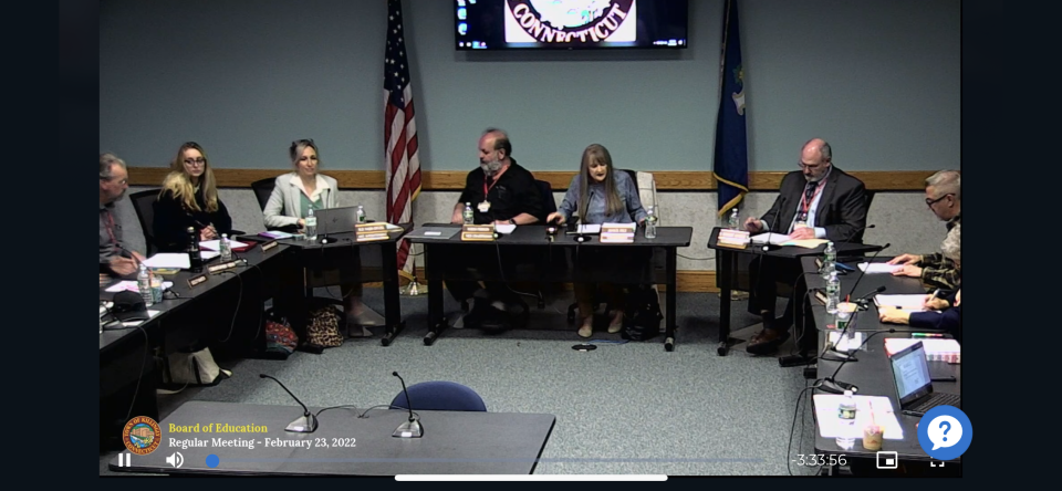 Killingly Board of Education file photo. Chairwoman Janice Joly is center, in blue.