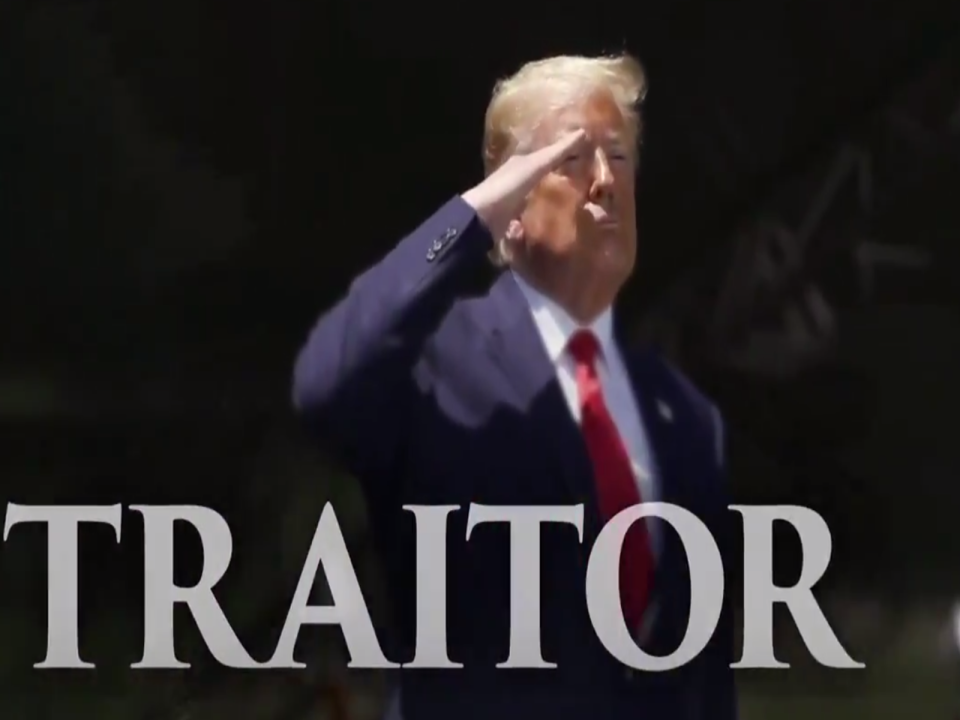 President Donald Trump in the video: (VoteVets - Twitter)