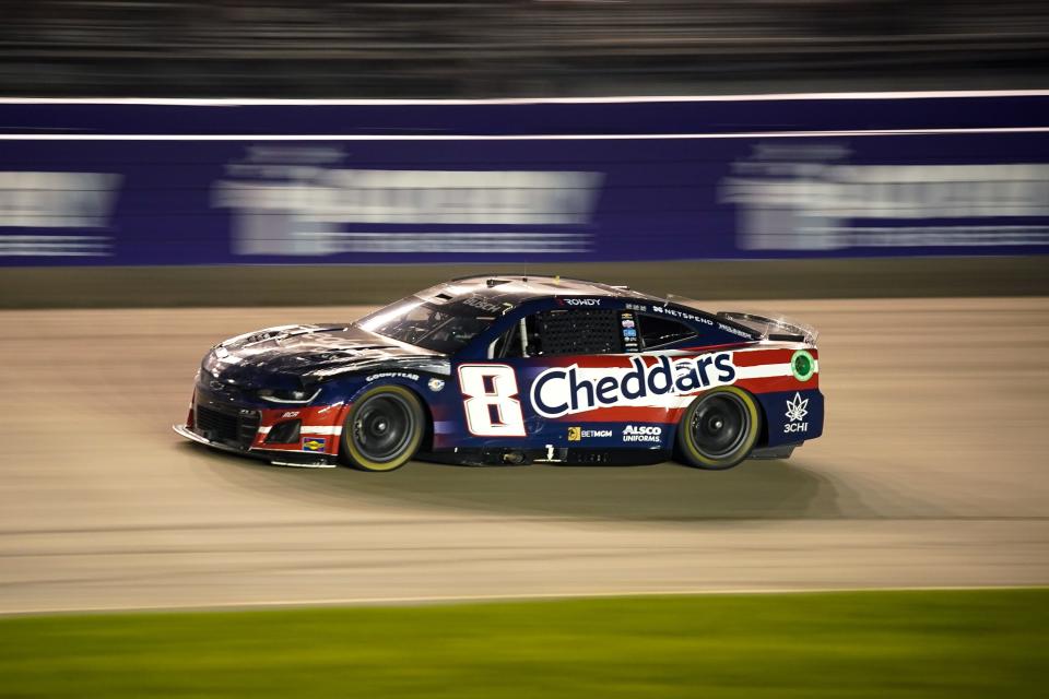 NASCAR Cup Series driver Kyle Busch races during the Ally 400 race at Nashville Superspeedway in Lebanon, Tenn., Sunday, June 25, 2023.