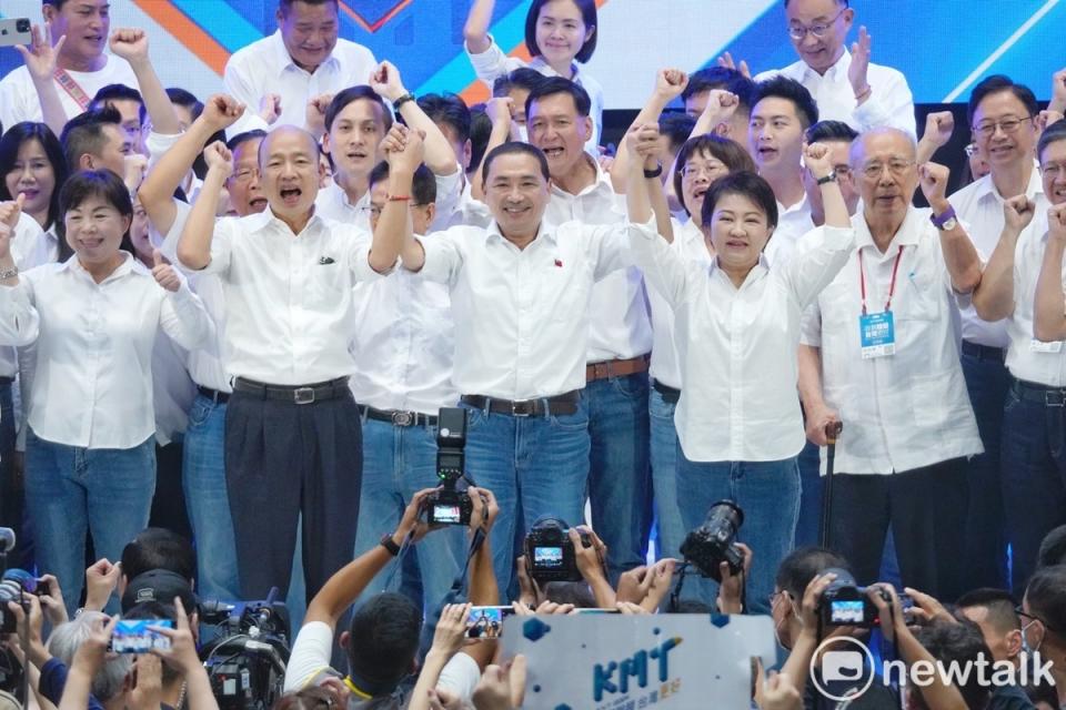 國民黨全代會今(23)日正式徵召侯友宜代表國民黨參選2024總統。   圖：張良一／攝