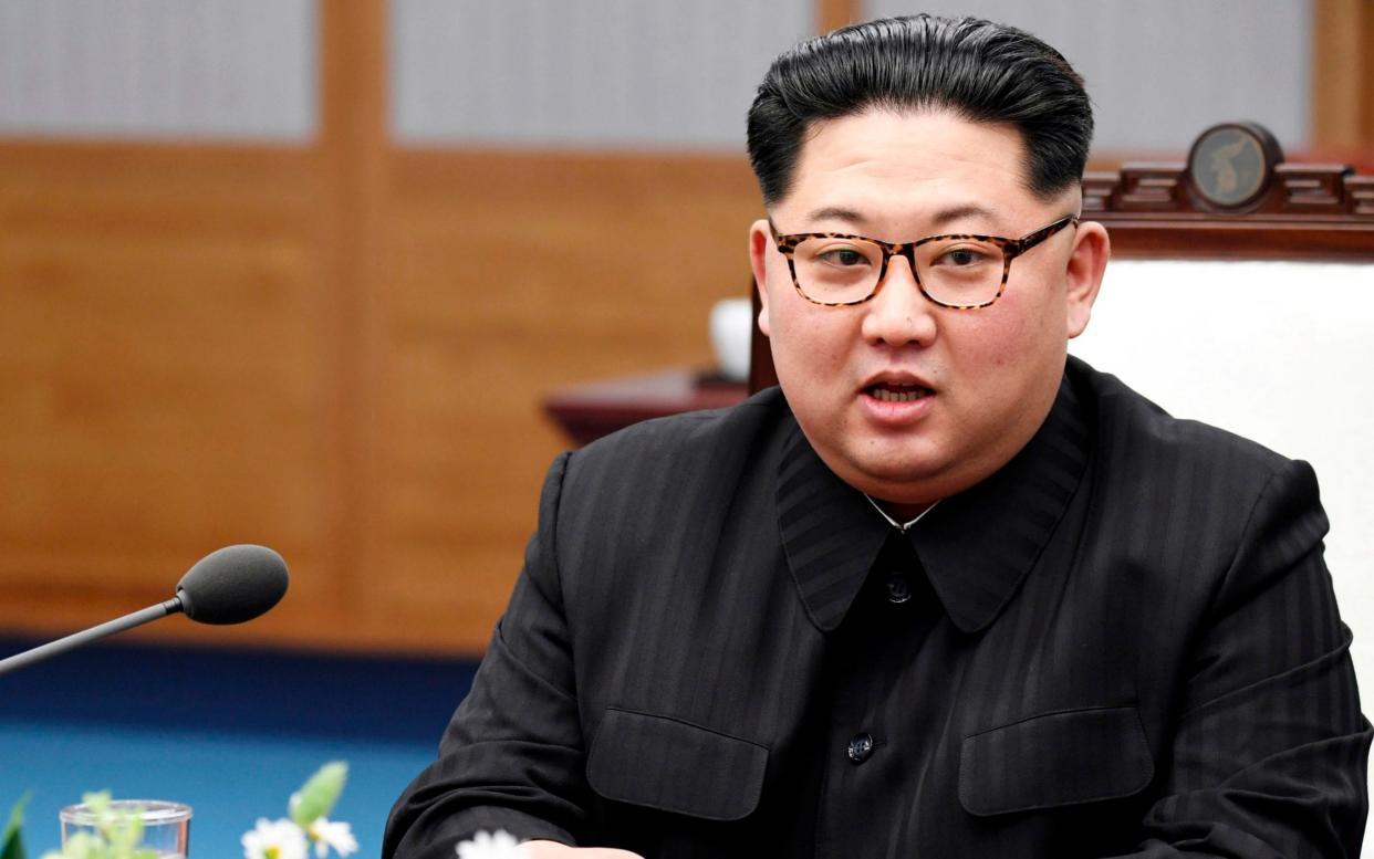 North Korean leader Kim Jong-un shown here in April - Korea Summit Press Pool