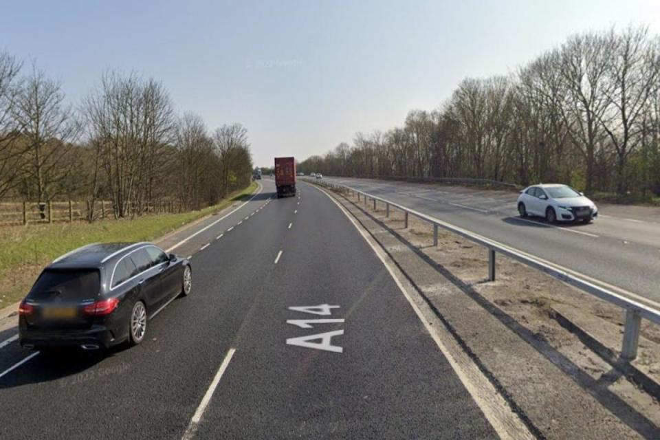 The crash took place on the eastbound carriageway i(Image: Google Maps)/i