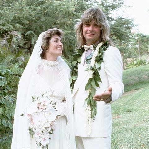 Kelly Osbourne Instagram Sharon and Ozzy Osbourne on their wedding day on July 4, 1982 in Hawaii.