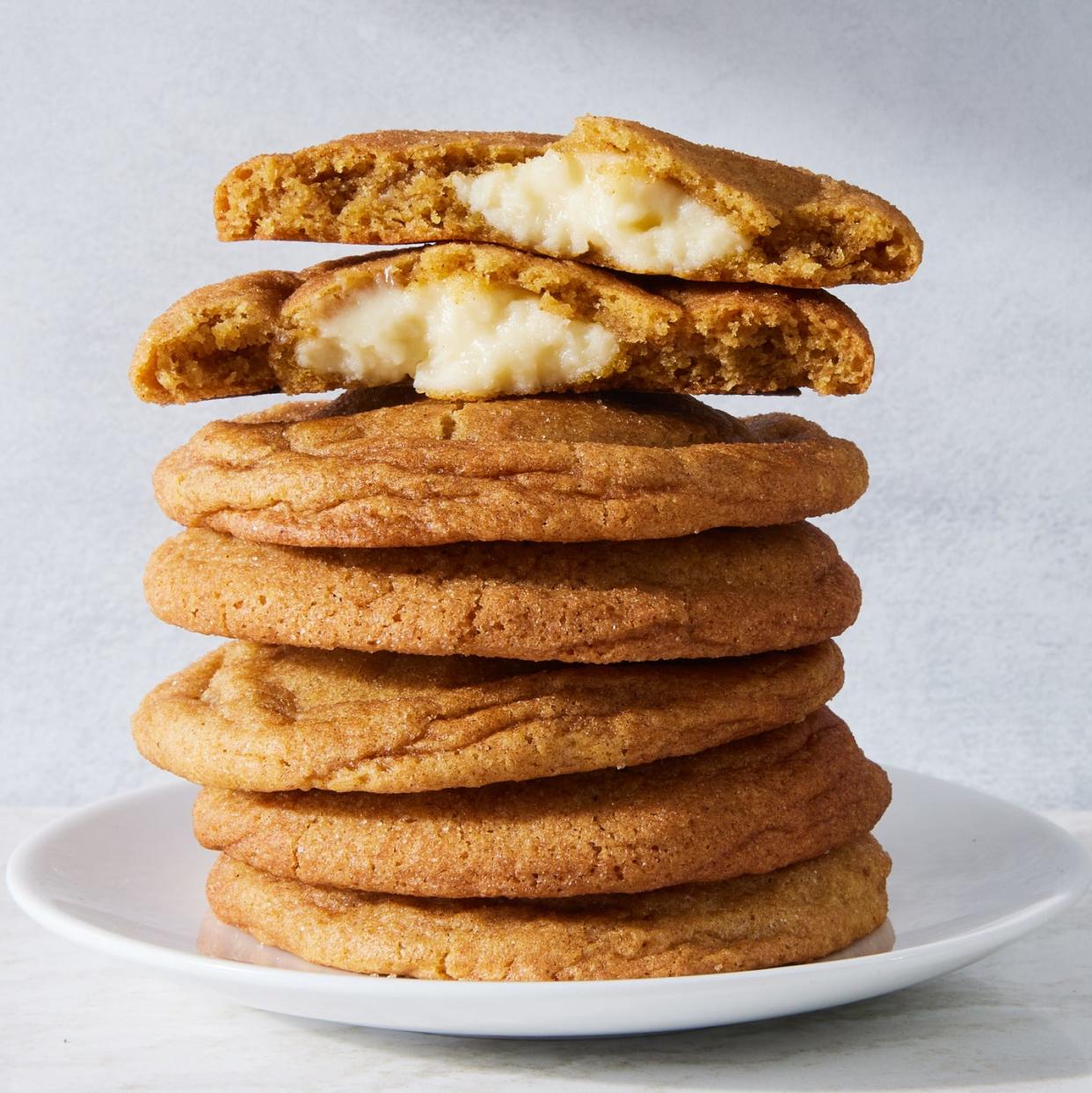 pumpkin cookies with a cheesecake filling