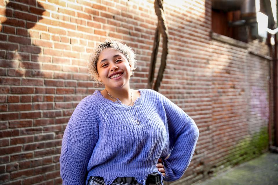Jaleaha Wright, 18, works for Black Joy Oregon as an alternative program to community service. Wright has learned administrative duties, joined the Black Joy Tour and submitted testimony during the 2021 session. 