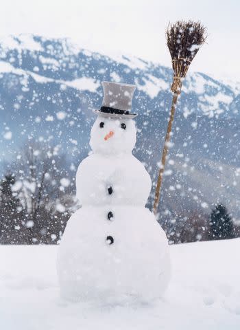 <p>Getty</p> A snowman.