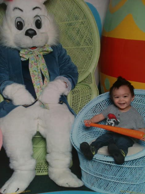 scary easter bunny mall pictures