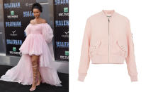 <p>Rihanna’s floaty pink Molly Goddard dress worn to the ‘Valerian’ premiere back in July caused chaos when it came to the dreaded <a rel="nofollow noopener" href="https://www.johnlewis.com/whistles-rudy-casual-bomber-jacket/p3182170?colour=Nude#media-overlay_show" target="_blank" data-ylk="slk:millennial pink;elm:context_link;itc:0;sec:content-canvas" class="link ">millennial pink</a> shade. People seemingly couldn’t get enough with sales of pink jackets increasing by 55% on JohnLewis.com.<br><i>[Photo: Getty/John Lewis]</i> </p>