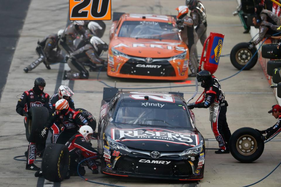 Both Erik Jones (front) and Daniel Suarez are moving up to Cup in 2017. (Getty)