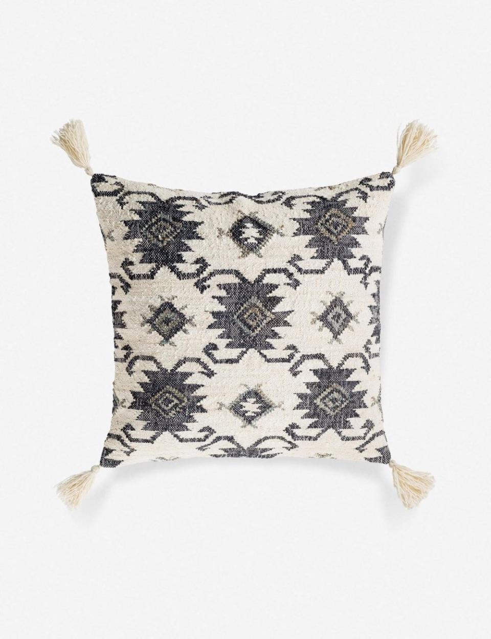 26) Lulu & Georgia Jorine Pillow, Cream and Black