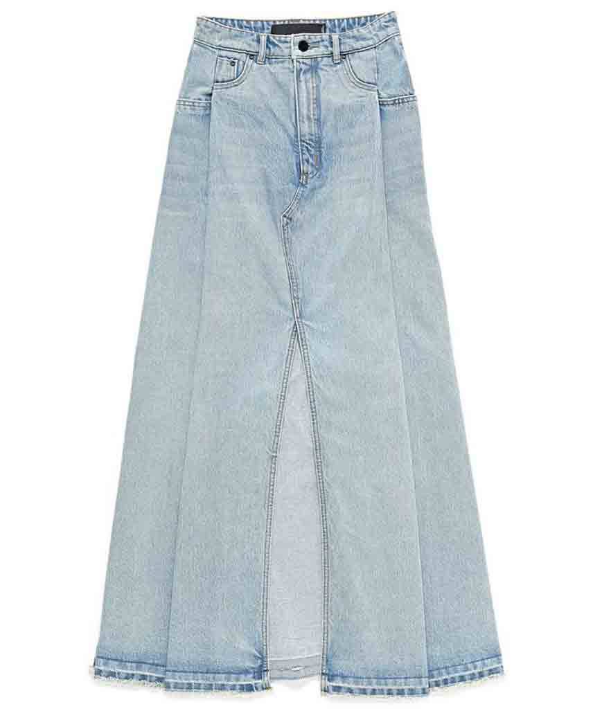 Alexander Wang Denim x AW Deconstructed Long Skirt