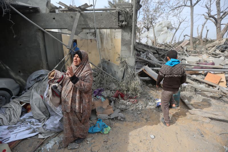 Aftermath of an Israeli strike in Khan Younis