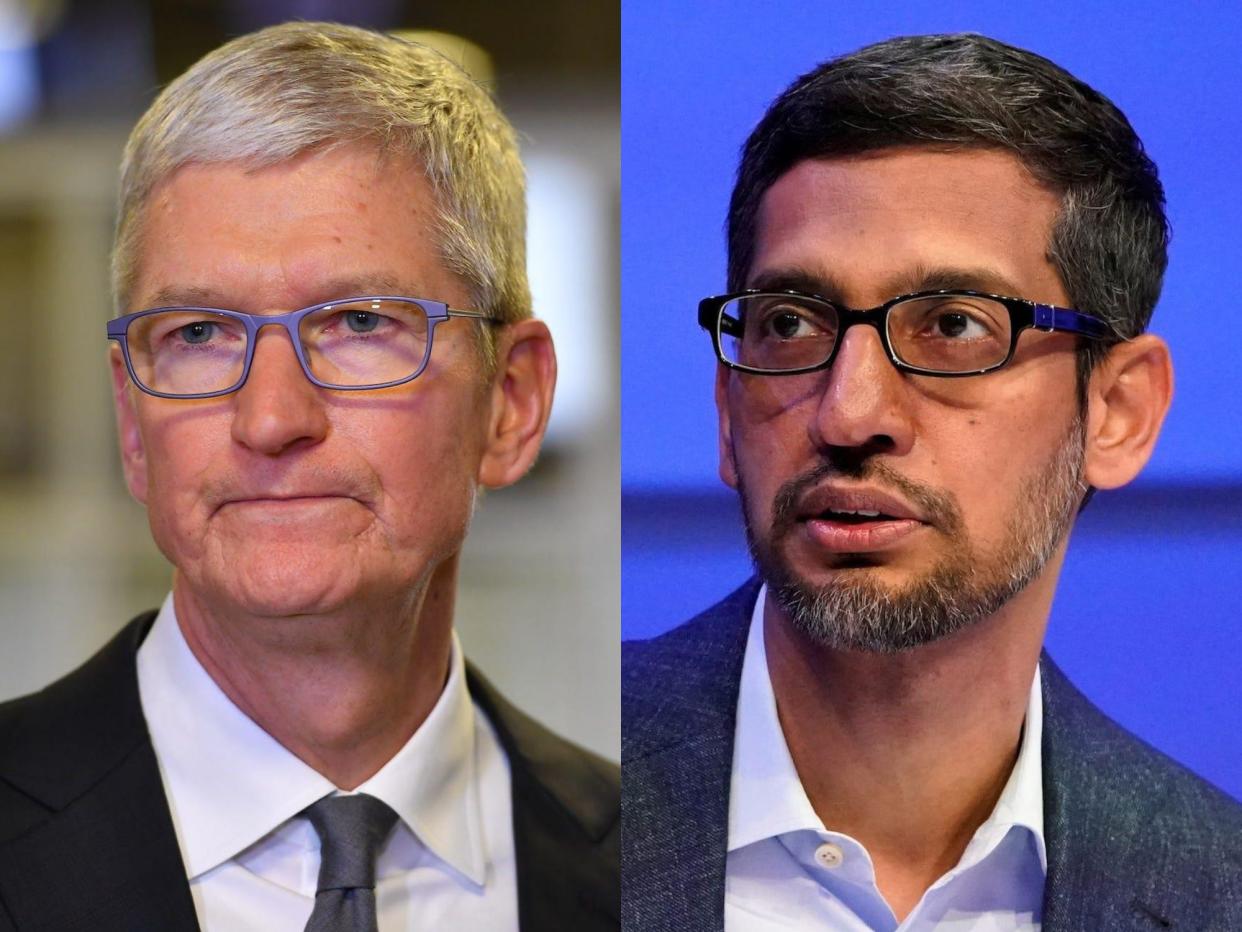 tim cook sundar pichai apple google