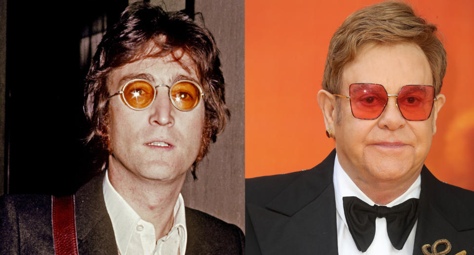 Elton John has spoken about his late friend John Lennon on what would've been his 80th birthday. (Photo by Vinnie Zuffante/Michael Ochs Archives/Getty Images. Photo by Chris Jackson/Getty Images)