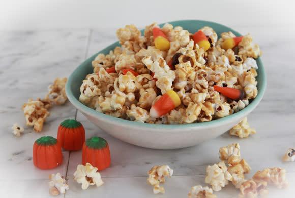 Salted Caramel Halloween Popcorn