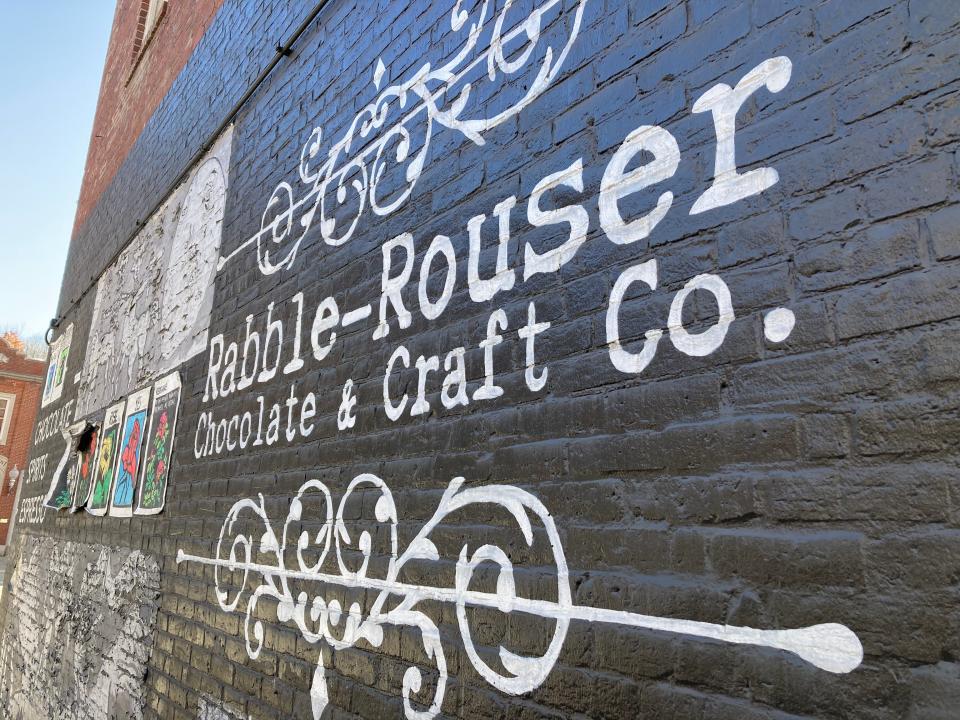 A side wall at Rabble-Rouser Chocolate & Craft Co. in Montpelier, shown Nov. 3, 2023.