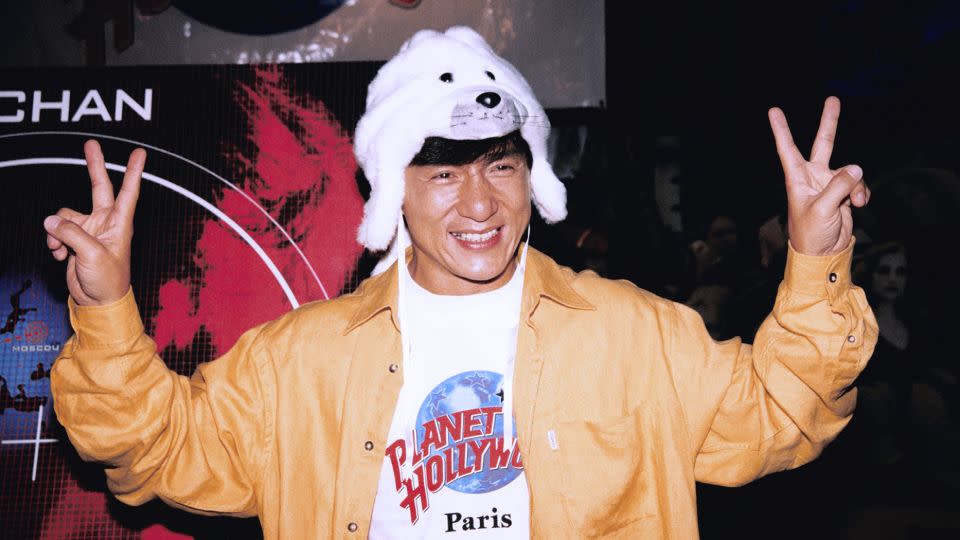 Chan at Planet Hollywood in Paris in July 1997 - Charriau/Gamma-Rapho/Getty Images