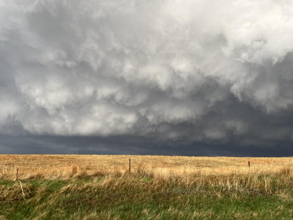 Storm shot from Storm Tracker Tyler Kurtz near Brewster Thursday, April 25.