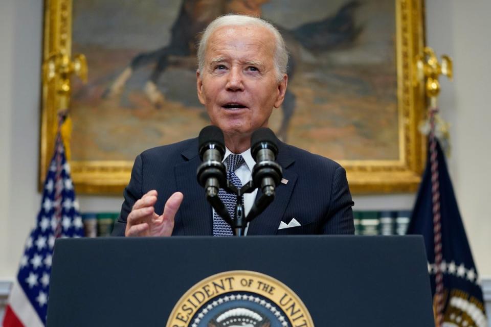 President Joe Biden has once again called for a ban on assault weapons (Associated Press)