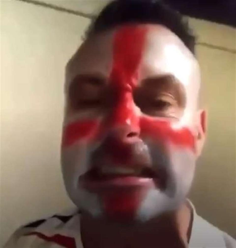 Bradford Pretty in the racist video posted after the Euro 2020 final (Facebook)
