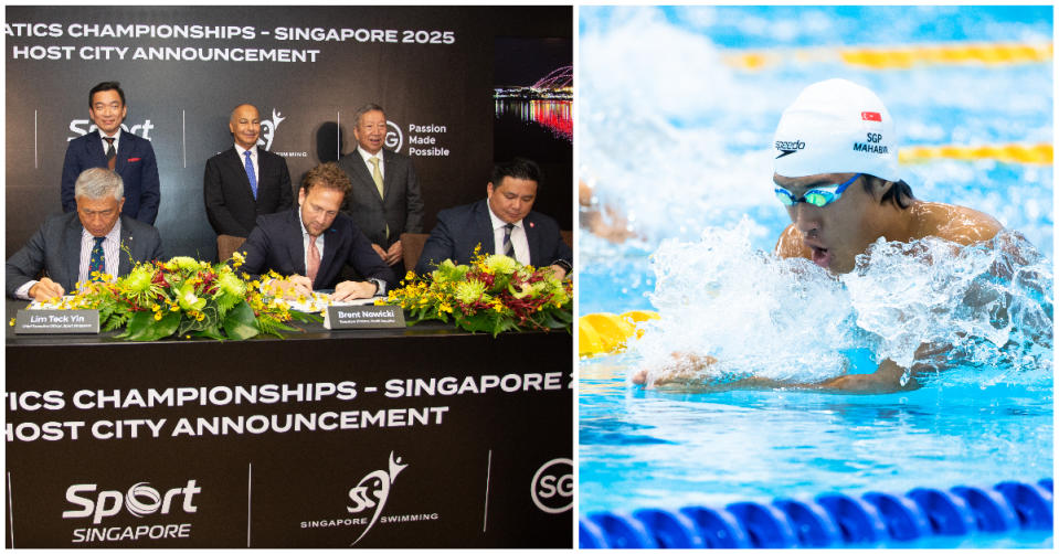 Singapore is awarded hosting rights to 2025 World Aquatics Championships. (PHOTOS: Singapore Swimming Association)
